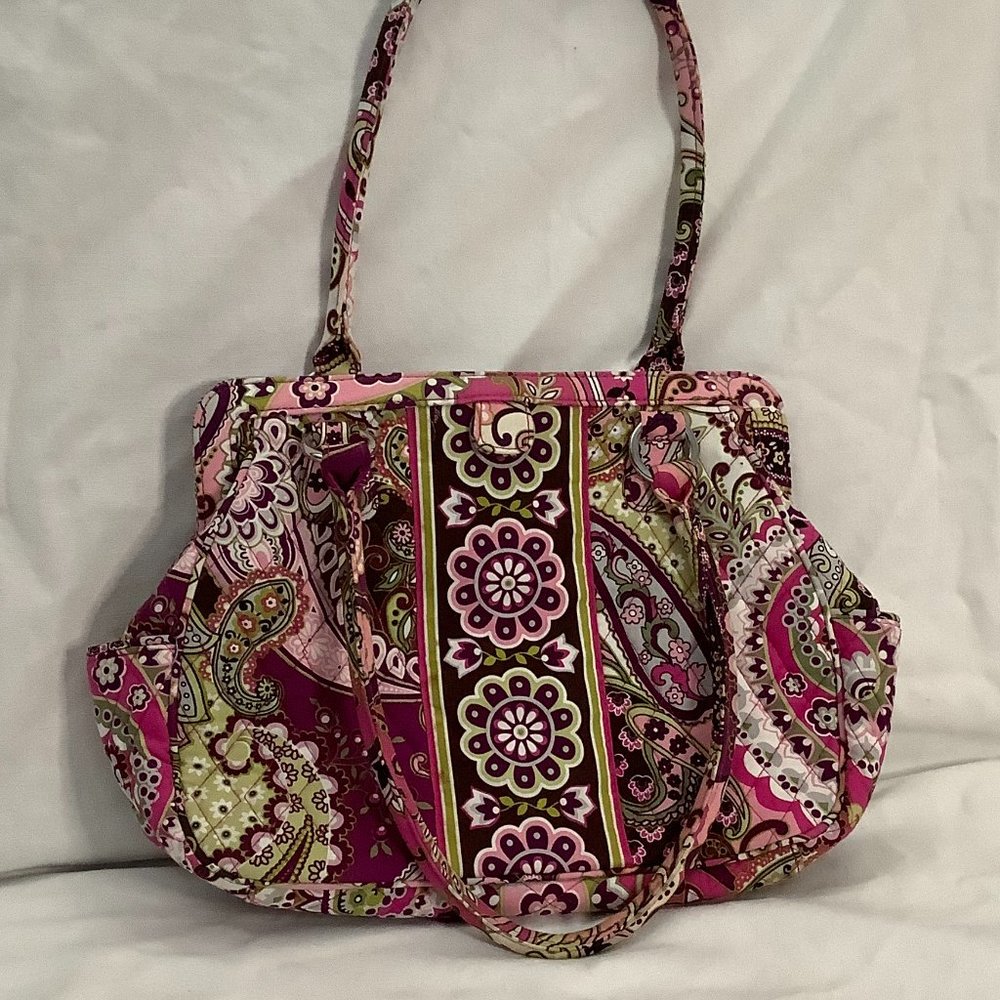 Vera Bradley Frame Bag in Very Berry Paisley